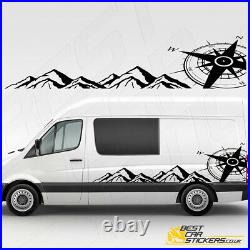 Ford Transit aventure MOUNTAIN COMPASS Camper Van Stickers Graphics decals ST 