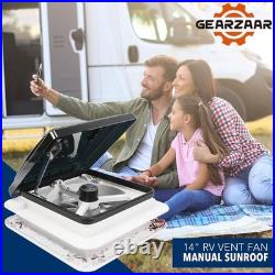 Motorhome Caravan Roof Vent Fan With LED Light 11x 11'' Camper Van Motorhome