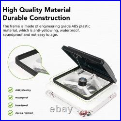 Motorhome Caravan Roof Vent Fan With LED Light 11x 11'' Camper Van Motorhome