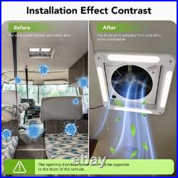 Motorhome Caravan Roof Vent Fan With LED Light 11x 11'' Camper Van Motorhome