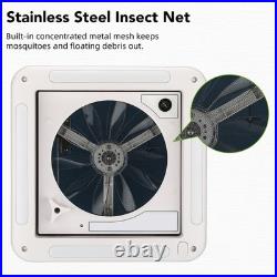 Motorhome Caravan Roof Vent Fan With LED Light 11x 11'' Camper Van Motorhome