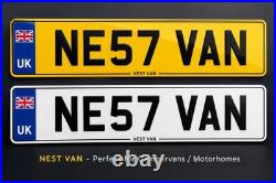NE57 VAN Premium Personalised Registration Perfect for Campervans, Motorhomes
