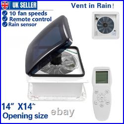 RV Roof Vent Fan 12V 10 Speeds with Remote Control Camper Van Motorhome Caravan