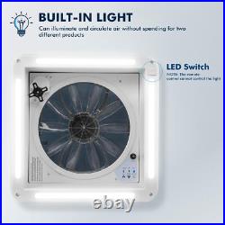 RV Roof Vent Fan 12V 10 Speeds with Remote Control Camper Van Motorhome Caravan