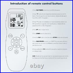 RV Roof Vent Fan 12V 10 Speeds with Remote Control Camper Van Motorhome Caravan