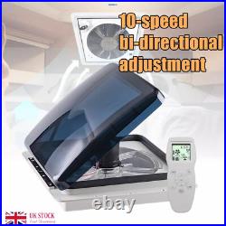 RV Roof Vent Fan 12V 10 Speeds with Remote Control Camper Van Motorhome Caravan UK