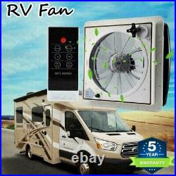 RV Roof Vent Fan Skylight 12V Remote Control Camper Van 14X14 Motorhome