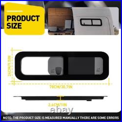 Rear Left 780x240mm Universal Sliding Window Motorhome Dark Tint Tempered Glass