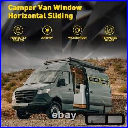 Rear Left 780x240mm Universal Sliding Window Motorhome Dark Tint Tempered Glass