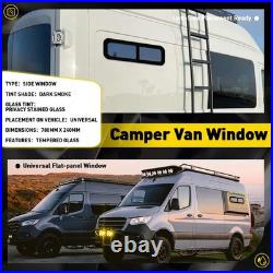 Rear Left 780x240mm Universal Sliding Window Motorhome Dark Tint Tempered Glass