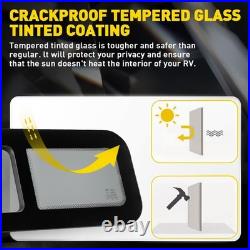 Rear Left 780x240mm Universal Sliding Window Motorhome Dark Tint Tempered Glass