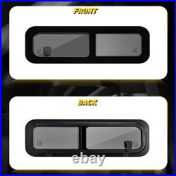 Rear Left 780x240mm Universal Sliding Window Motorhome Dark Tint Tempered Glass
