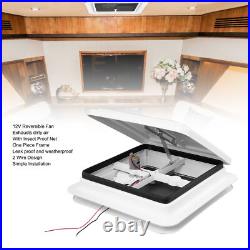 Roof Vent Fan Camper Van Motorhome 420x420mm RV Caravan Skylight Vent White UK