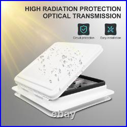 Roof Vent Fan Camper Van Motorhome 420x420mm RV Caravan Skylight Vent White UK