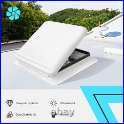 Roof Vent Fan Camper Van Motorhome 420x420mm RV Caravan Skylight Vent White UK