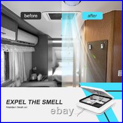 Roof Vent Fan Camper Van Motorhome 420x420mm RV Caravan Skylight Vent White UK