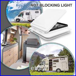 Roof Vent Fan Camper Van Motorhome 420x420mm RV Caravan Skylight Vent White UK
