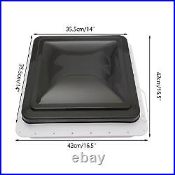 Roof Vent Fan Camper Van Motorhome RV Caravan Skylight Vent 42cmx42cm Dustproof