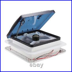 Roof Vent Fan Camper Van Motorhome RV Caravan Skylight Vent with LED Light White