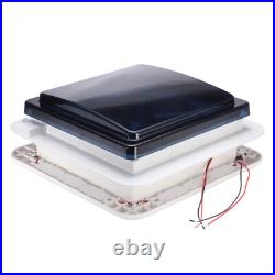 Roof Vent Fan Camper Van Motorhome RV Caravan Skylight Vent with LED Light White Roof Vent Fan Camper Van Motorhome RV Caravan Skylight Vent with LED Light White