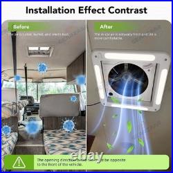 Roof Vent Fan Camper Van Motorhome RV Caravan Skylight Vent withLED 360mm x 360mm Roof Vent Fan Camper Van Motorhome RV Caravan Skylight Vent withLED 360mm x 360mm