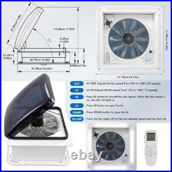 Roof Vent Fan Camper Van Motorhome White RV Caravan Skylight Vent 36cm/42cm UK