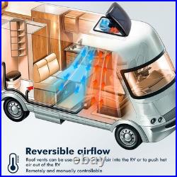 Roof Vent Fan Camper Van Motorhome White RV Caravan Skylight Vent 36cm/42cm UK