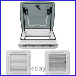 Roof Vent Fan Camper Van Motorhome White RV Caravan Skylight Vent 36cm/42cm UK