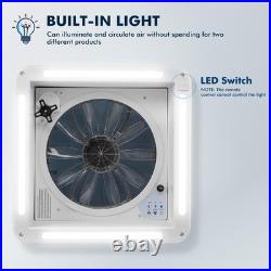 Roof Vent Fan Camper Van Motorhome White RV Caravan Skylight Vent 36cm/42cm UK