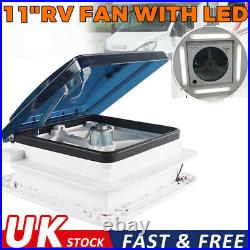 Roof Vent Fan Camper Van Motorhome with LED Light White RV Caravan Skylight 12V UK Roof Vent Fan Camper Van Motorhome with LED Light White RV Caravan Skylight 12V UK