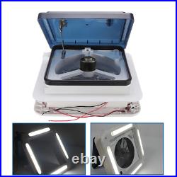 Roof Vent Fan Camper Van Motorhome with LED Light White RV Caravan Skylight 12V UK Roof Vent Fan Camper Van Motorhome with LED Light White RV Caravan Skylight 12V UK