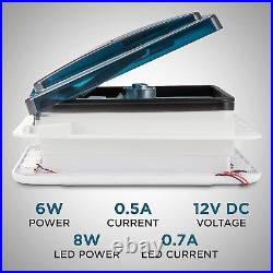 Roof Vent Fan Camper Van Motorhome with LED Light White RV Caravan Skylight 12V UK Roof Vent Fan Camper Van Motorhome with LED Light White RV Caravan Skylight 12V UK