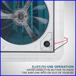 Roof Vent Fan Camper Van Motorhome with LED Light White RV Caravan Skylight 12V UK Roof Vent Fan Camper Van Motorhome with LED Light White RV Caravan Skylight 12V UK