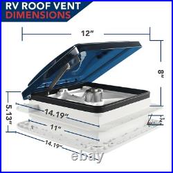Roof Vent Fan Camper Van Motorhome with LED Light White RV Caravan Skylight 12V UK Roof Vent Fan Camper Van Motorhome with LED Light White RV Caravan Skylight 12V UK