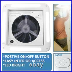 Roof Vent Fan Camper Van Motorhome with LED Light White RV Caravan Skylight 12V UK Roof Vent Fan Camper Van Motorhome with LED Light White RV Caravan Skylight 12V UK