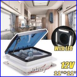 Roof Vent Fan Camper Van Motorhome with LED Light White RV Caravan Skylight Cdtlod Roof Vent Fan Camper Van Motorhome with LED Light White RV Caravan Skylight Cdtlod