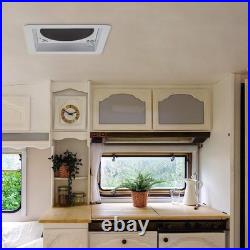 Roof Vent Fan Camper Van Motorhome with LED Light White RV Caravan Skylight Cdtlod Roof Vent Fan Camper Van Motorhome with LED Light White RV Caravan Skylight Cdtlod
