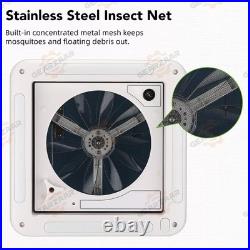 Roof Vent Fan Camper Van Motorhome with LED Light White RV Caravan Skylight Cdtlod Roof Vent Fan Camper Van Motorhome with LED Light White RV Caravan Skylight Cdtlod