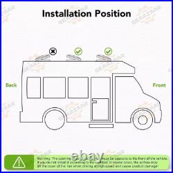 Roof Vent Fan Camper Van Motorhome with LED Light White RV Caravan Skylight Cdtlod Roof Vent Fan Camper Van Motorhome with LED Light White RV Caravan Skylight Cdtlod
