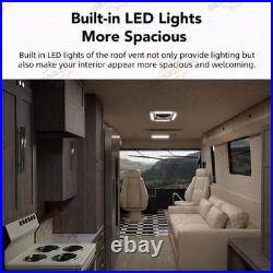 Roof Vent Fan Camper Van Motorhome with LED Light White RV Caravan Skylight Cdtlod Roof Vent Fan Camper Van Motorhome with LED Light White RV Caravan Skylight Cdtlod