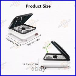 Roof Vent Fan Camper Van Motorhome with LED Light White RV Caravan Skylight Cdtlod Roof Vent Fan Camper Van Motorhome with LED Light White RV Caravan Skylight Cdtlod