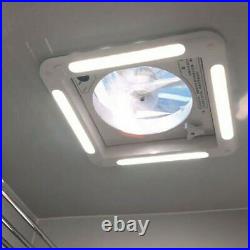 Roof Vent Fan Camper Van Motorhome with LED Light White RV Caravan Skylight Vent