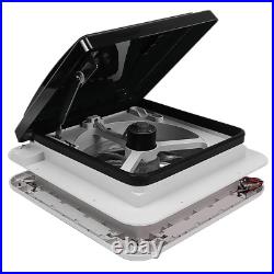 Roof Vent Fan Camper Van Motorhome with LED Light White RV Caravan Skylight Vent Roof Vent Fan Camper Van Motorhome with LED Light White RV Caravan Skylight Vent