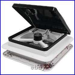 Roof Vent Fan Camper Van Motorhome with LED Light White RV Caravan Skylight Vent Roof Vent Fan Camper Van Motorhome with LED Light White RV Caravan Skylight Vent