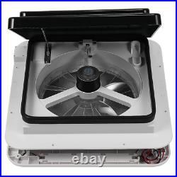 Roof Vent Fan Camper Van Motorhome with LED Light White RV Caravan Skylight Vent Roof Vent Fan Camper Van Motorhome with LED Light White RV Caravan Skylight Vent