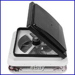 Roof Vent Fan Camper Van Motorhome with LED Light White RV Caravan Skylight Vent Roof Vent Fan Camper Van Motorhome with LED Light White RV Caravan Skylight Vent
