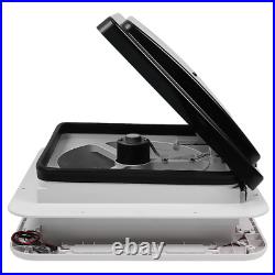 Roof Vent Fan Camper Van Motorhome with LED Light White RV Caravan Skylight Vent Roof Vent Fan Camper Van Motorhome with LED Light White RV Caravan Skylight Vent
