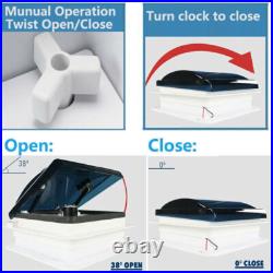 Roof Vent Fan Camper Van Motorhome with LED Light White RV Caravan Skylight Vent Roof Vent Fan Camper Van Motorhome with LED Light White RV Caravan Skylight Vent