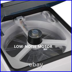Roof Vent Fan Camper Van Motorhome with LED Light White RV Caravan Skylight Vent Roof Vent Fan Camper Van Motorhome with LED Light White RV Caravan Skylight Vent