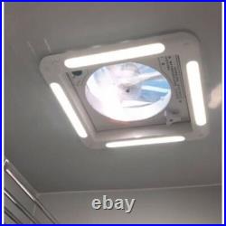 Roof Vent Fan Camper Van Motorhome with LED Light White RV Caravan Skylight Vent Roof Vent Fan Camper Van Motorhome with LED Light White RV Caravan Skylight Vent